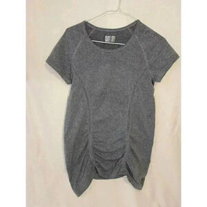 Athleta Fast Track Charcoal Heather Medium Tee Shirt